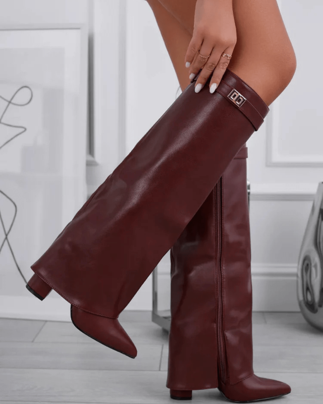 Avis - Women's Knee-High Boots with Fold-Over Cuff - photo 6