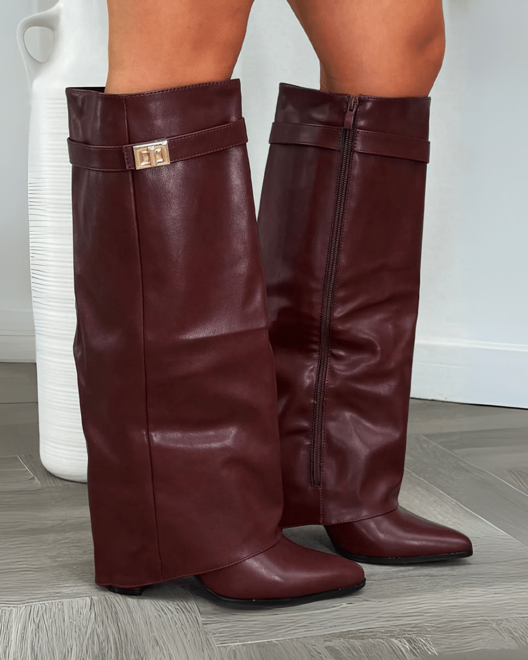 Avis - Women's Knee-High Boots with Fold-Over Cuff - photo 9