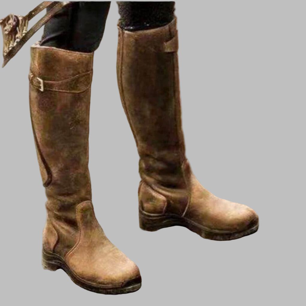 Caitlyn - Scarponi da trekking in pelle da donna con cinturino