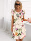 Sara | Women's Elegant Ruffled Floral Dress
