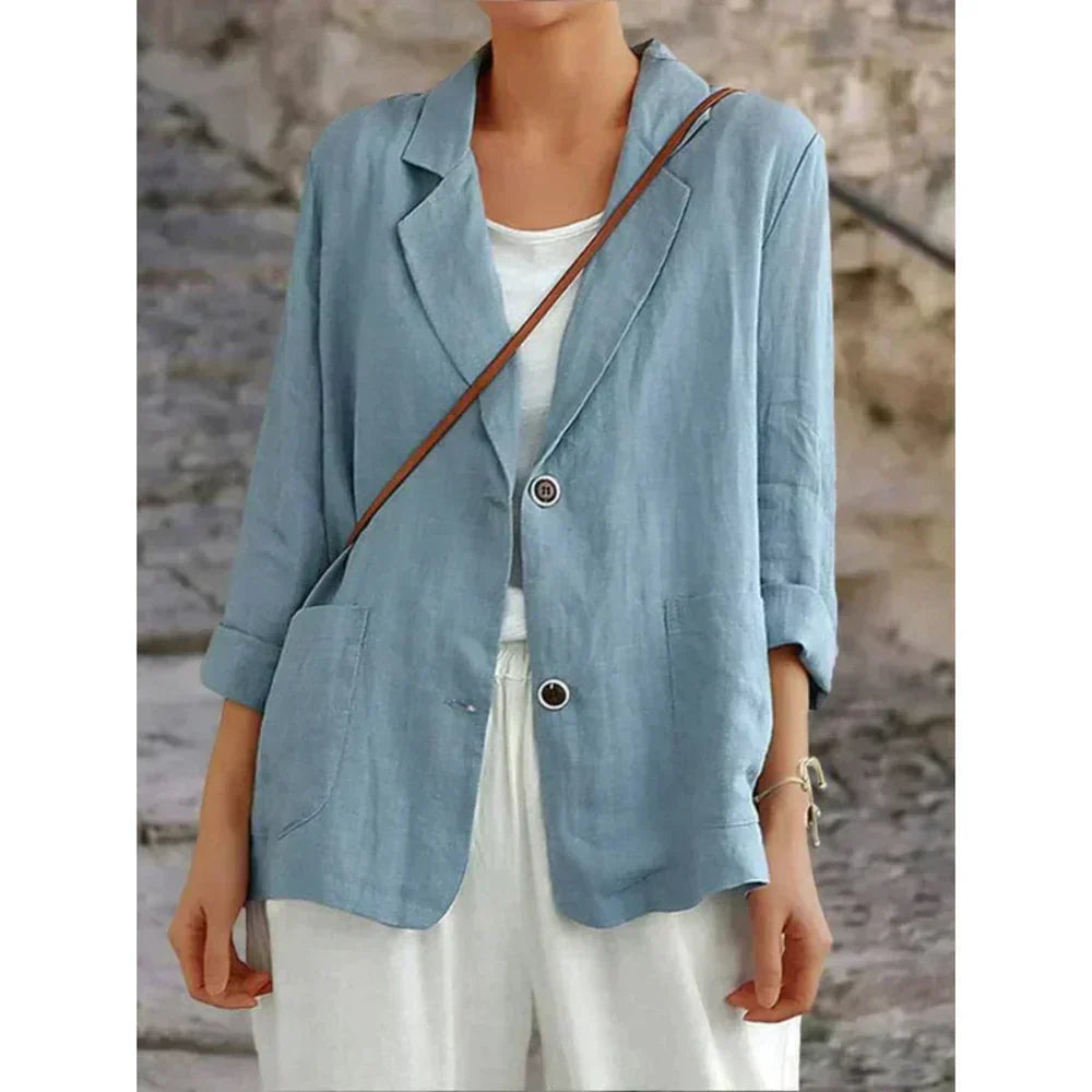 Bettina - Women's Lightweight Blazer with Button Front - photo 2