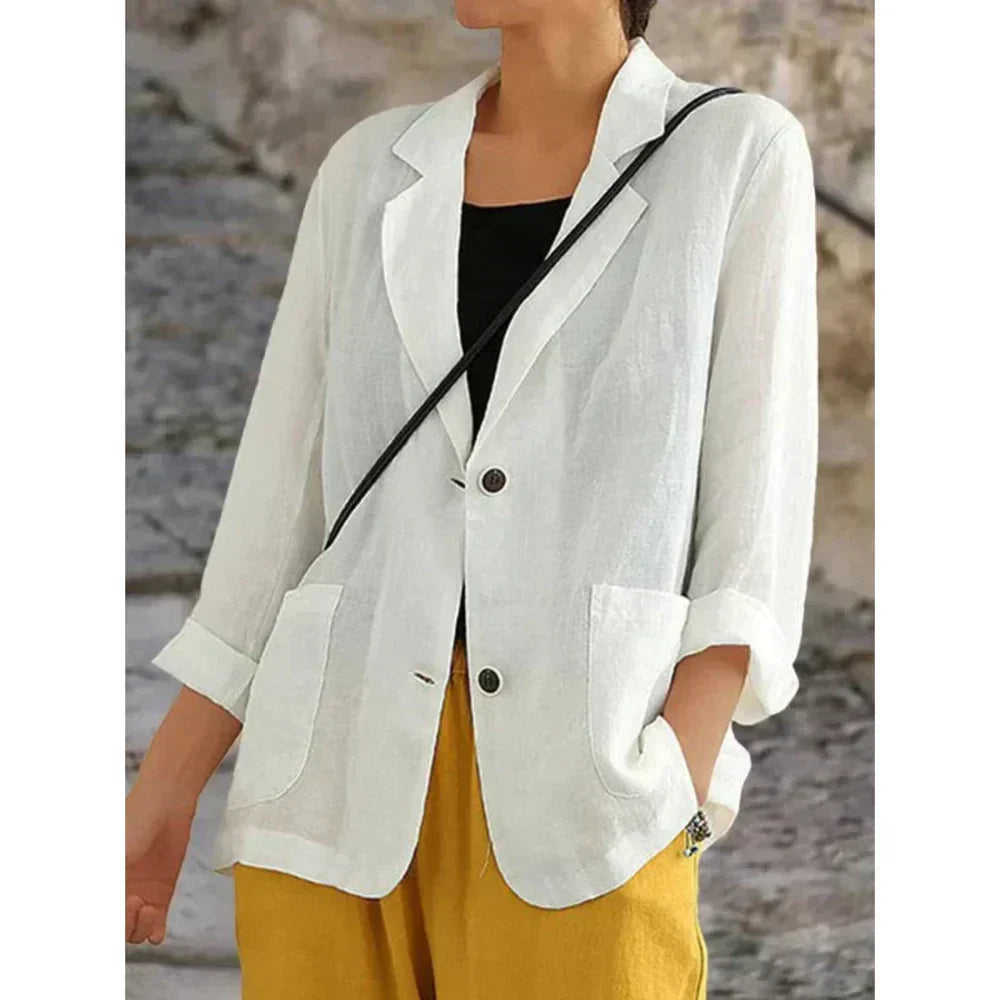 Bettina - Women's Lightweight Blazer with Button Front - photo 3