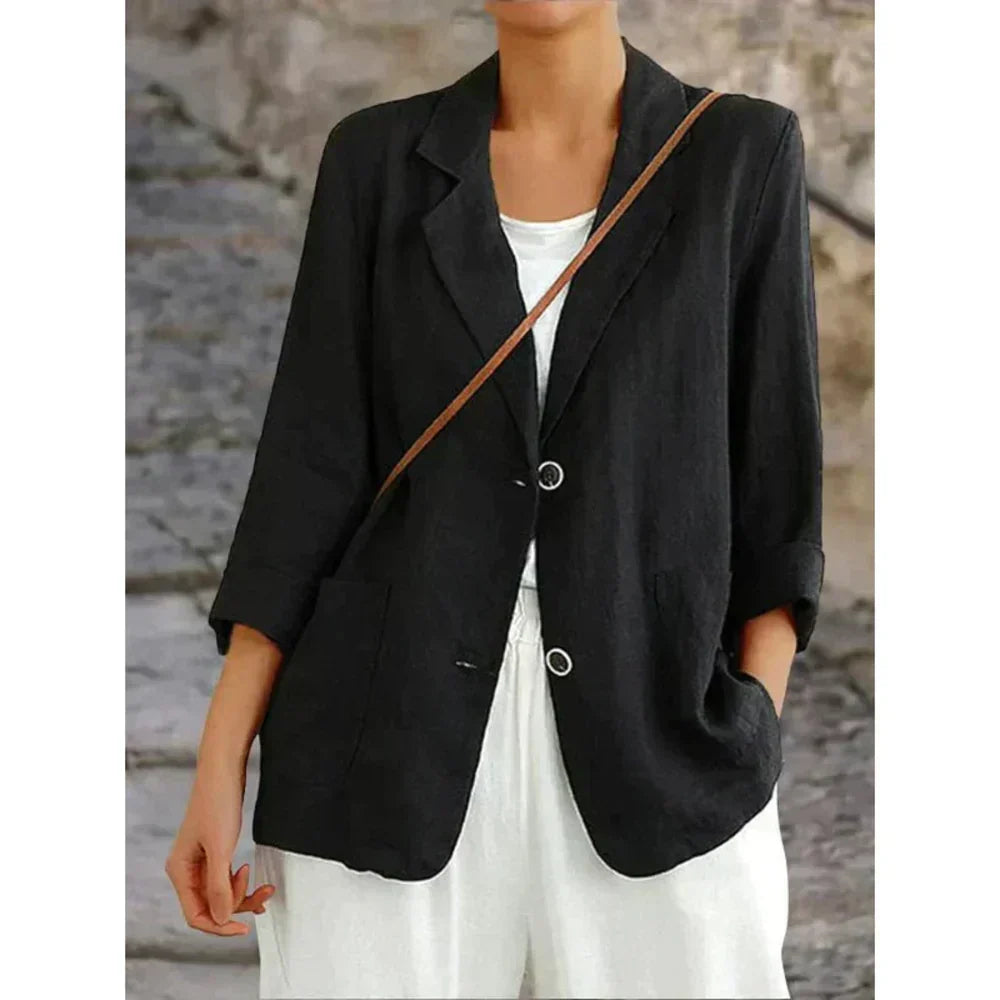 Bettina - Women's Lightweight Blazer with Button Front - photo 4