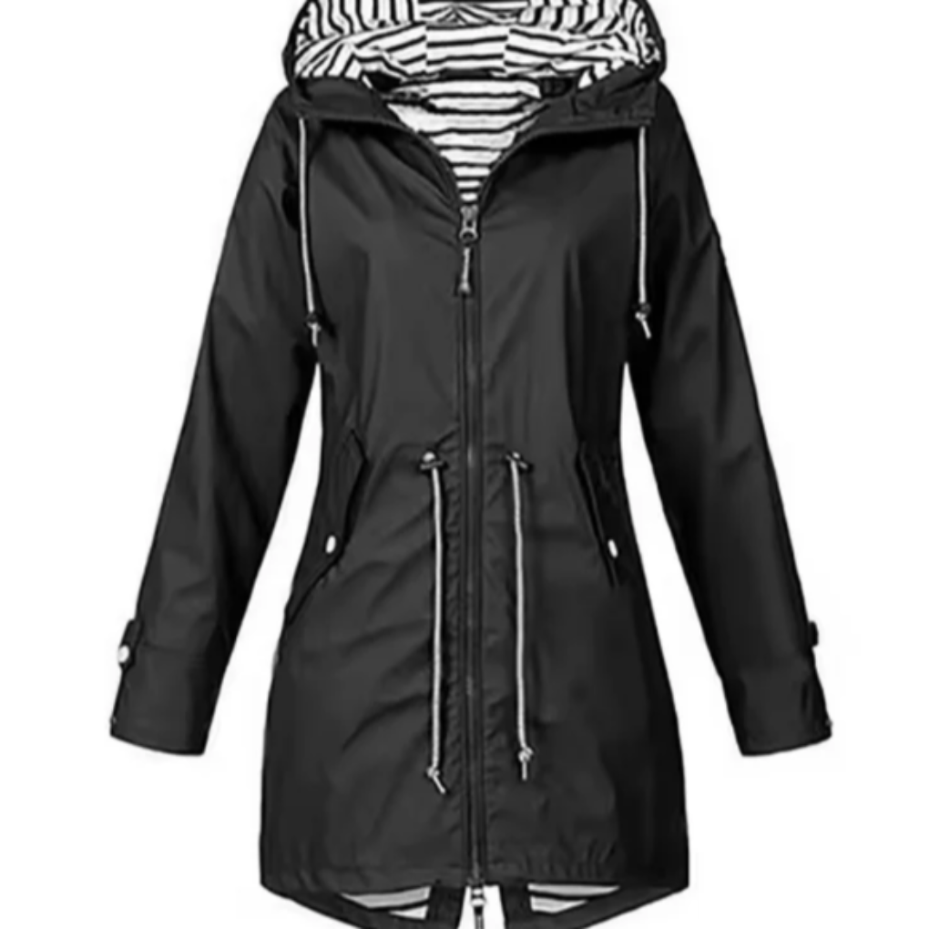 Beverley - Women's Hooded Rain Jacket with Zip Front - photo 1