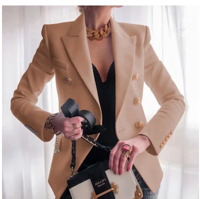 Giselle - Blazer doppiopetto da donna con bottoni dorati