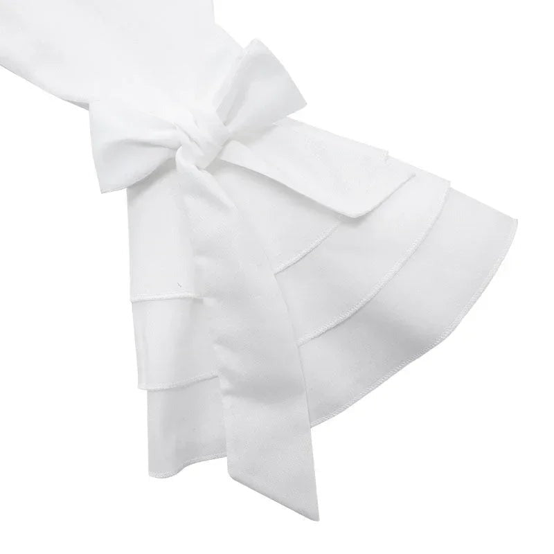 Carolina - Chic women's blouse with modern ruffled sleeves - photo 10