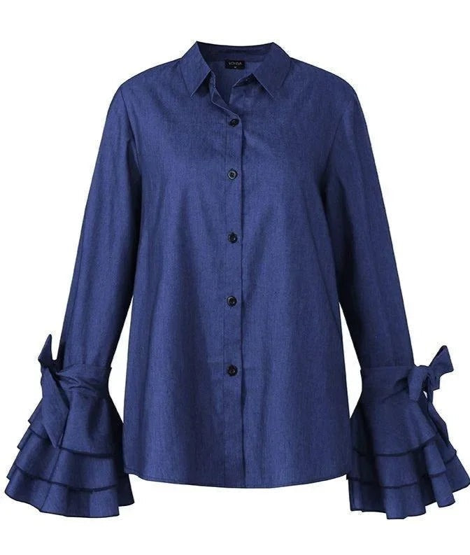 Carolina - Chic women's blouse with modern ruffled sleeves - photo 4