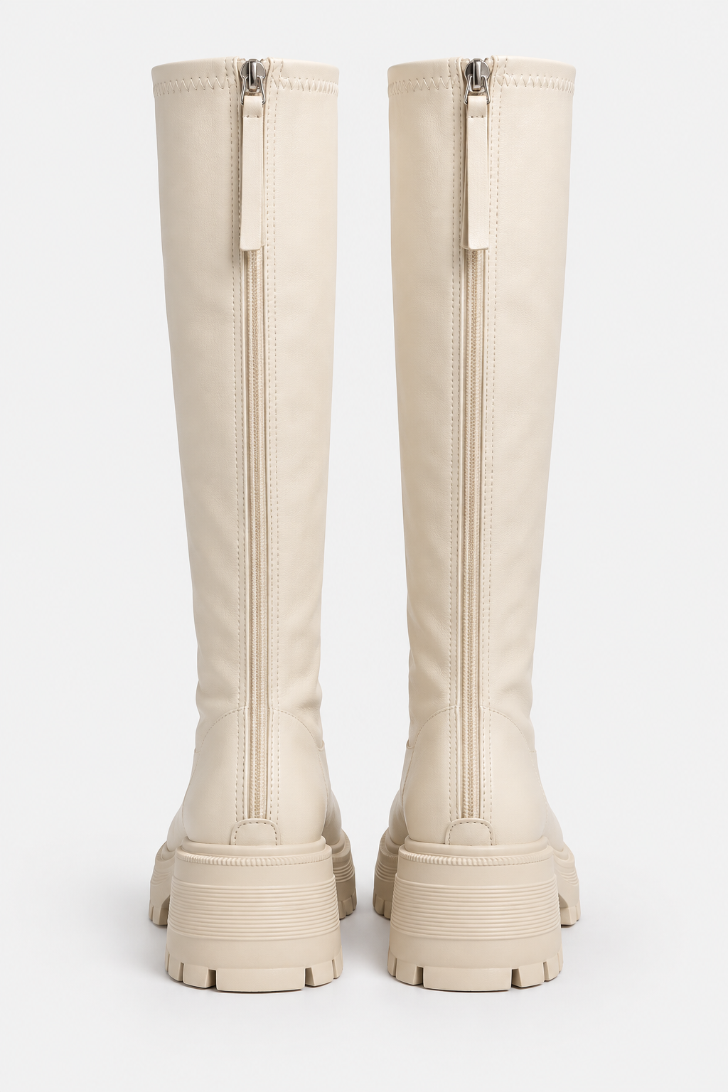 Women's Chunky Knee High Boots with Lug Sole