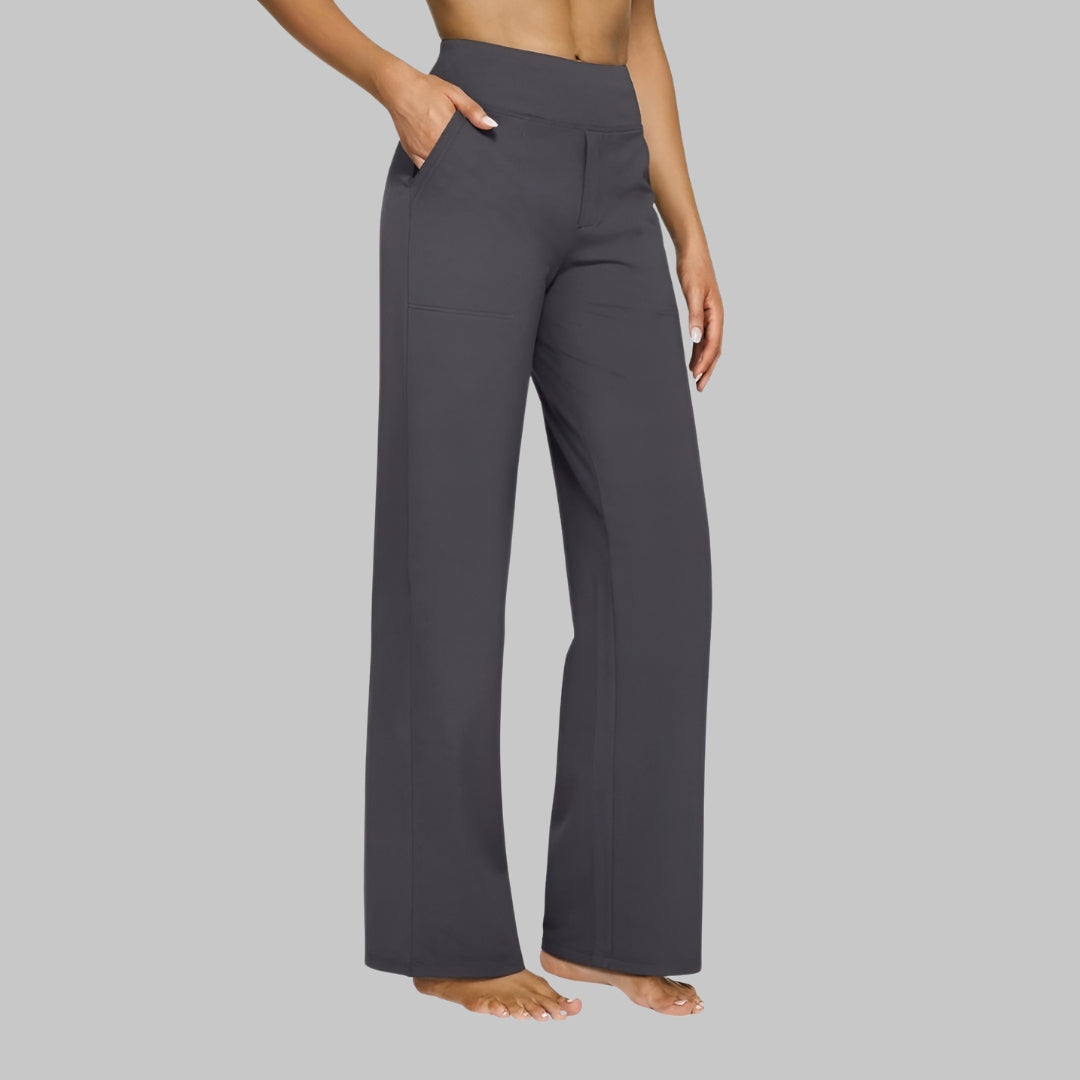 Capucine - Women's Trousers with High Waist and Wide Leg - photo 2