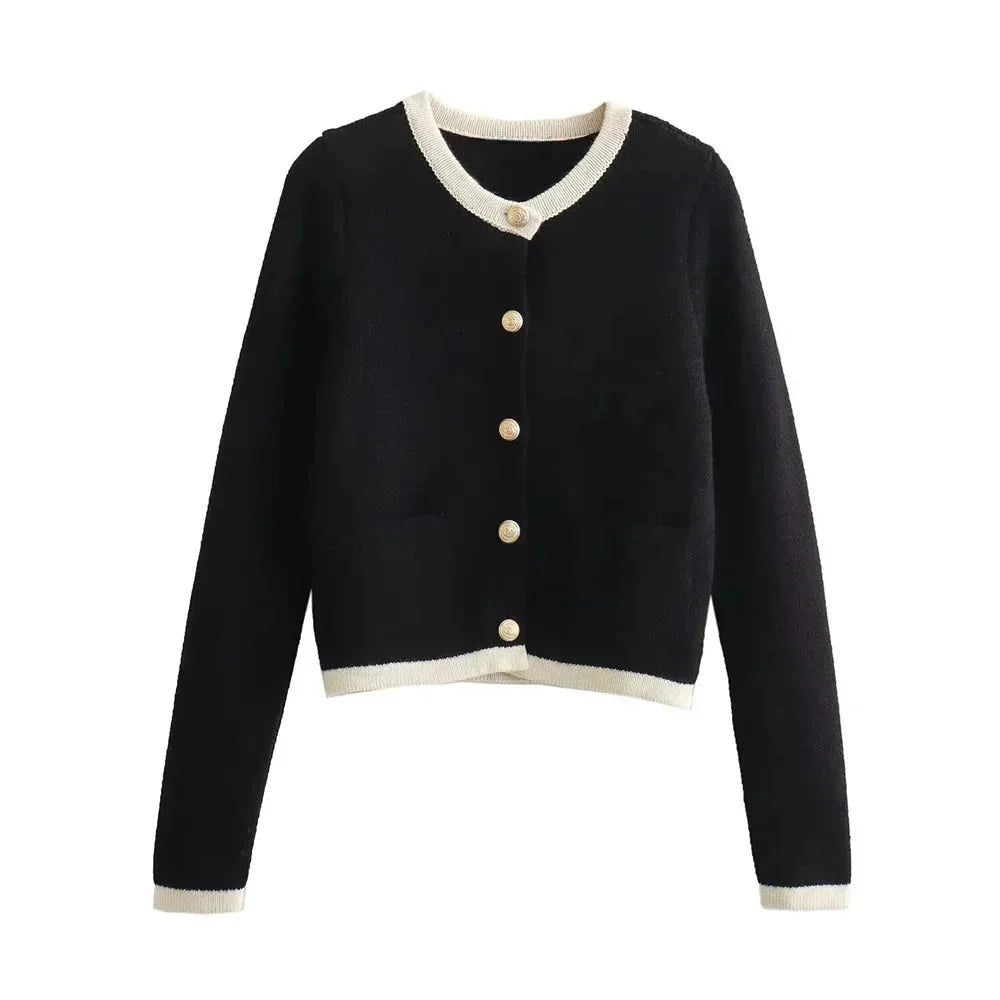 Talia - Women's chic knitted cardigan with buttons - photo 4