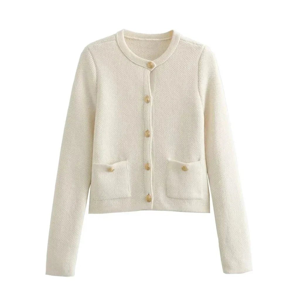 Talia - Women's chic knitted cardigan with buttons - photo 3