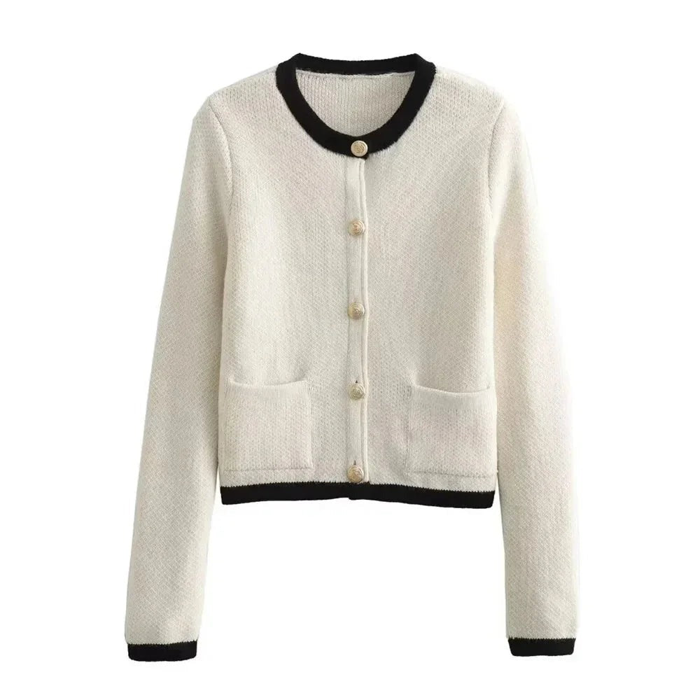 Talia - Women's chic knitted cardigan with buttons - photo 2