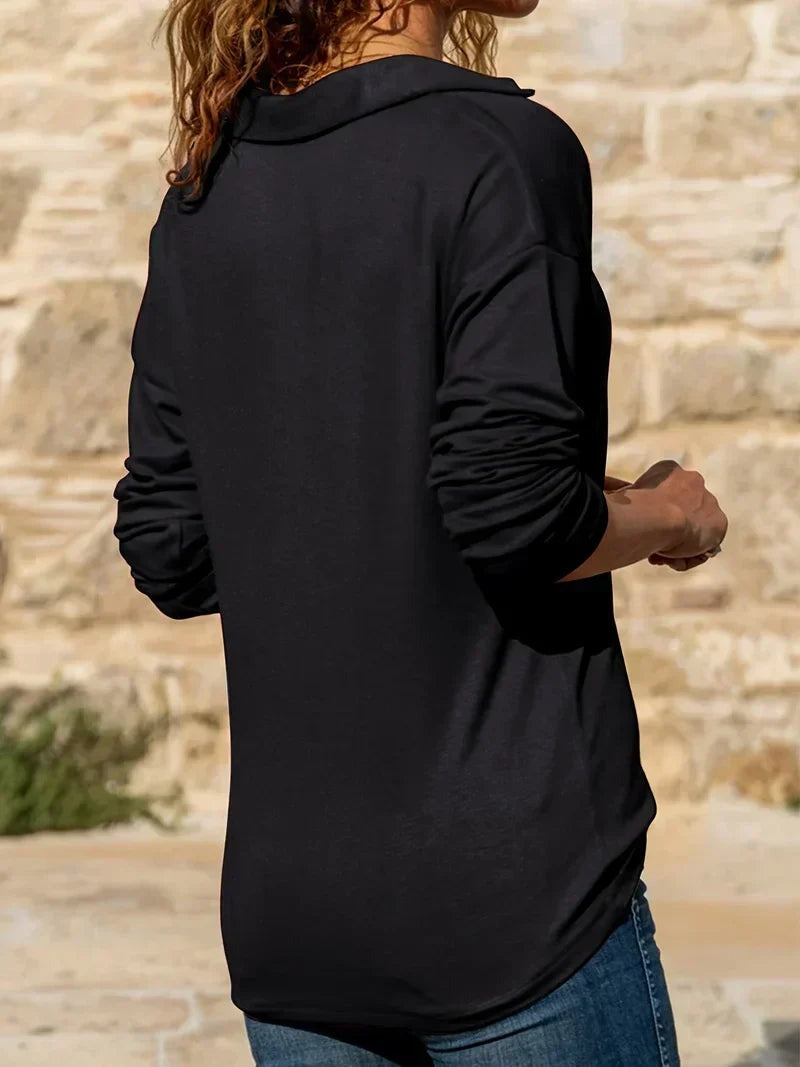 Carly - Women's Jumper with Zip Front and Collar - photo 7
