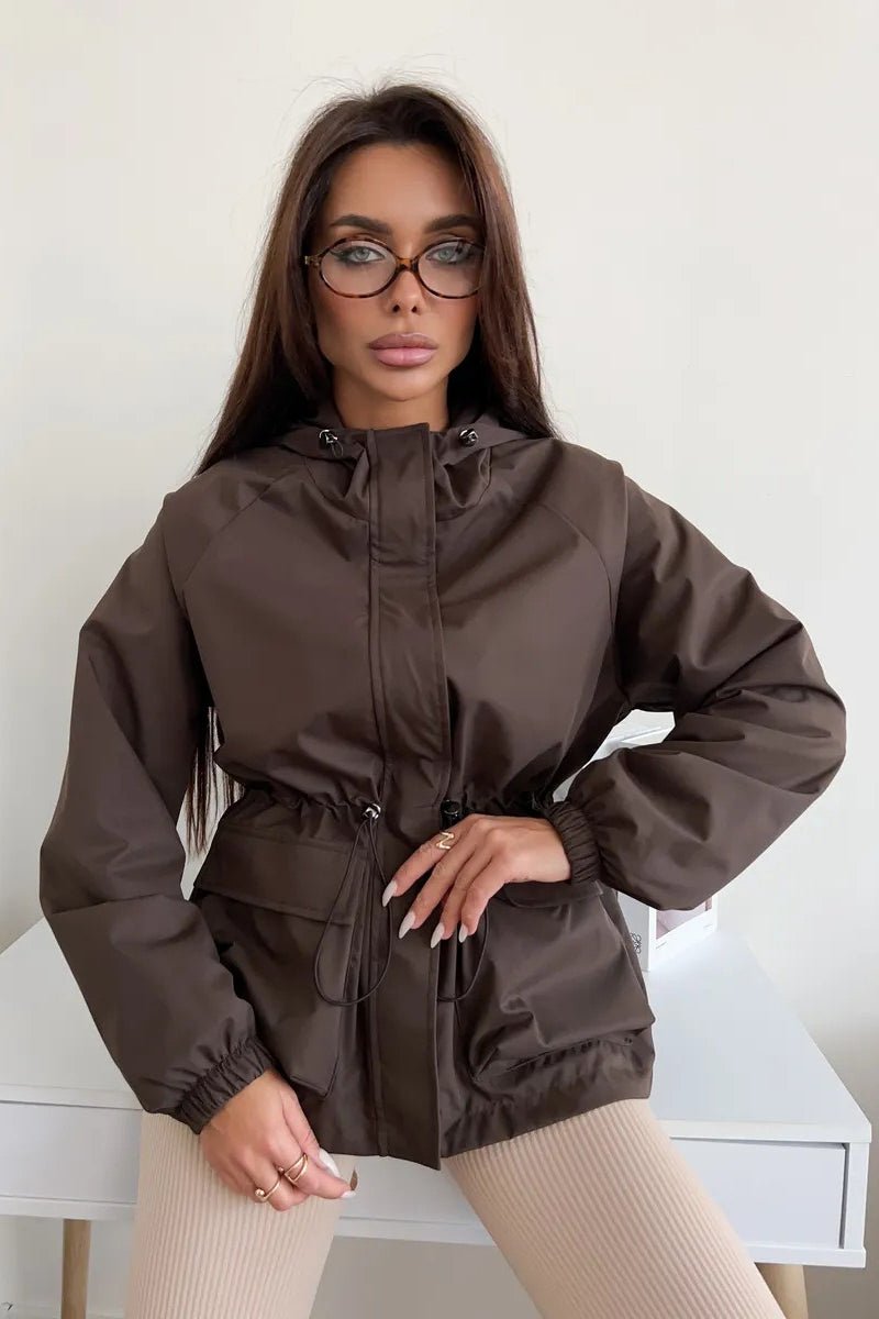 Charlotte - Women's Hooded Jacket with Drawstring Waist - photo 8