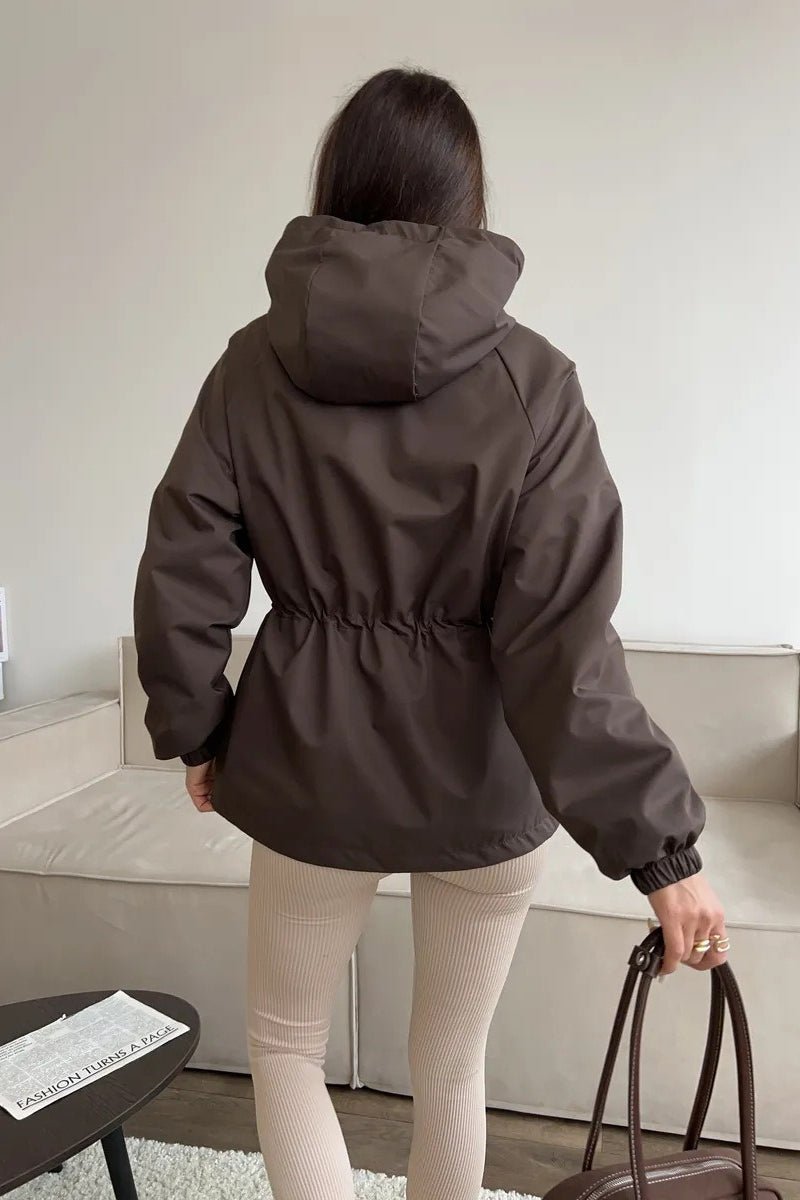 Charlotte - Women's Hooded Jacket with Drawstring Waist - photo 9