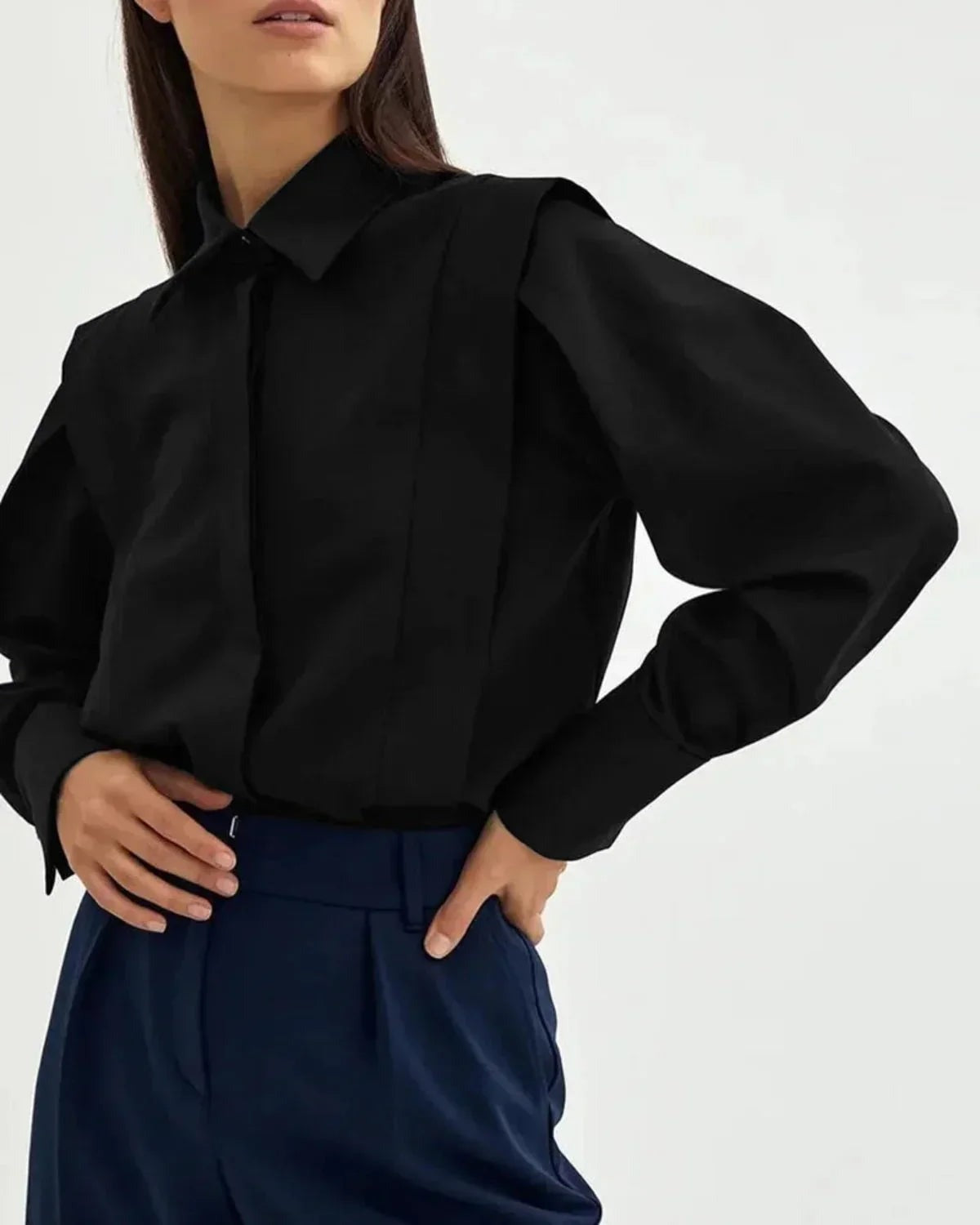 Jane - Women's boxy shirt with multiple buttons, available in various colours - photo 2