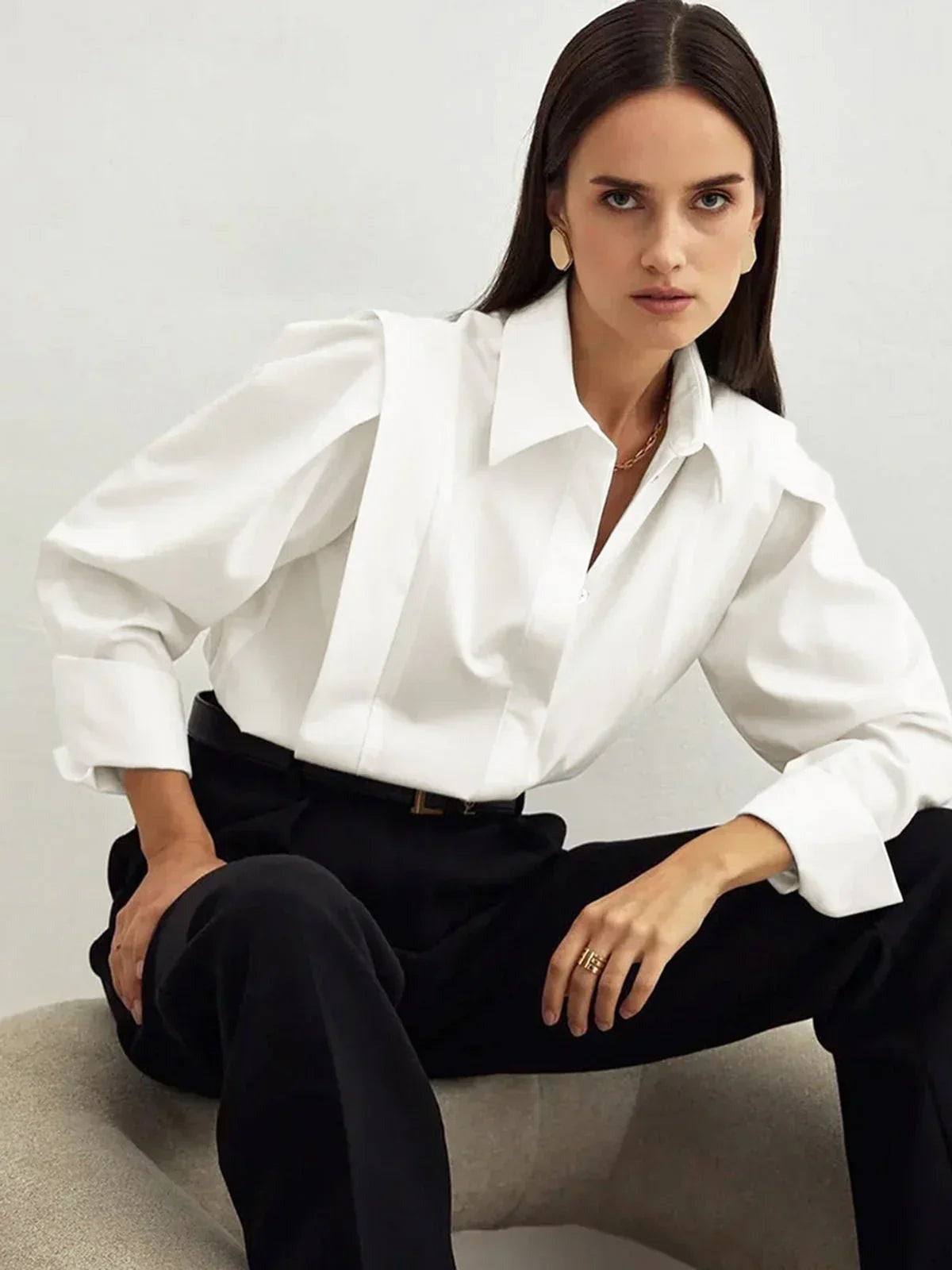 Jane - Women's boxy shirt with multiple buttons, available in various colours - photo 5