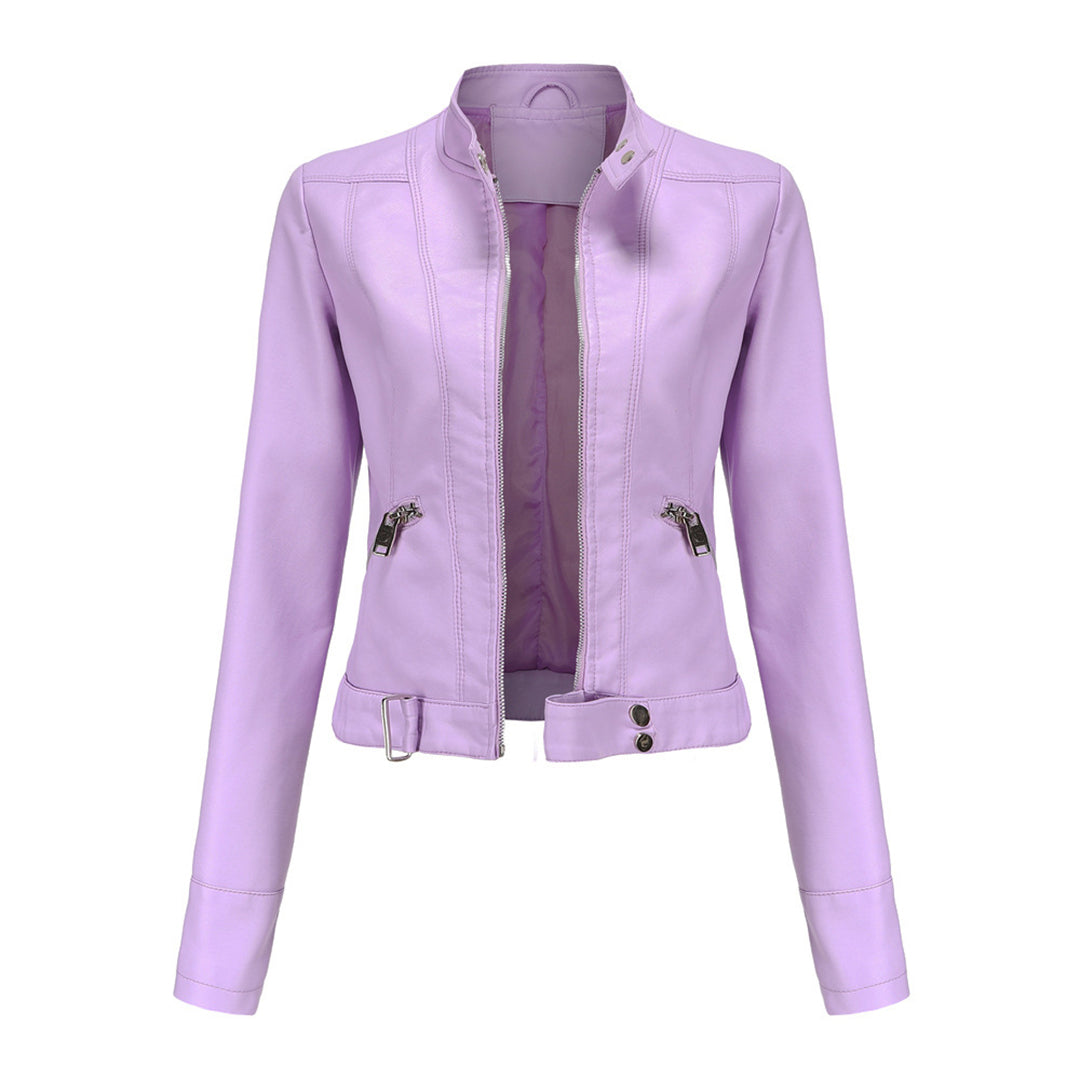Clemence - Women's Bomber Jacket with Zip Front and Collar - photo 17