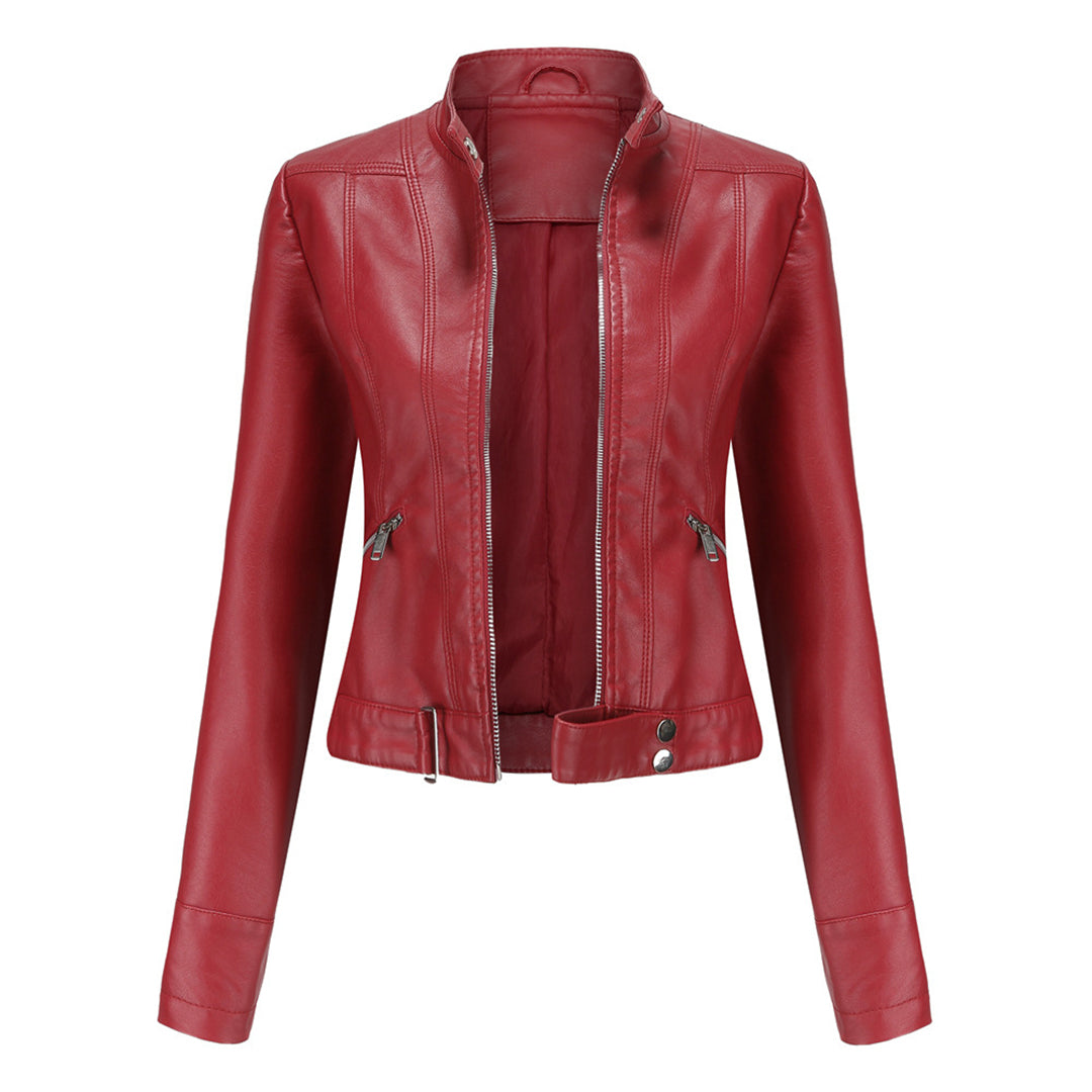 Clemence - Women's Bomber Jacket with Zip Front and Collar - photo 2