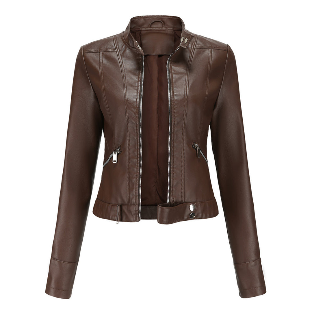 Clemence - Women's Bomber Jacket with Zip Front and Collar - photo 3