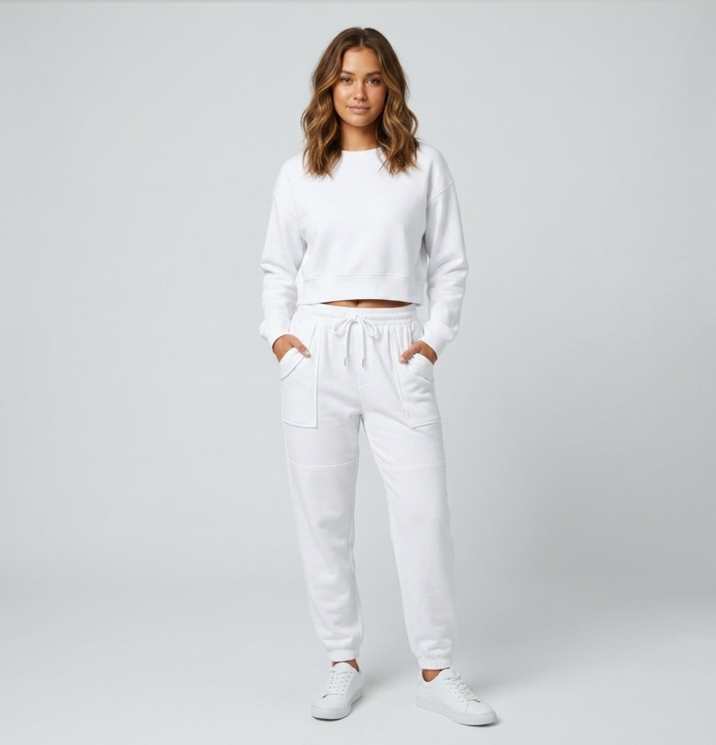Coco - Women's Relaxed Two-Piece Set with Zip Front and Wide Leg - photo 1