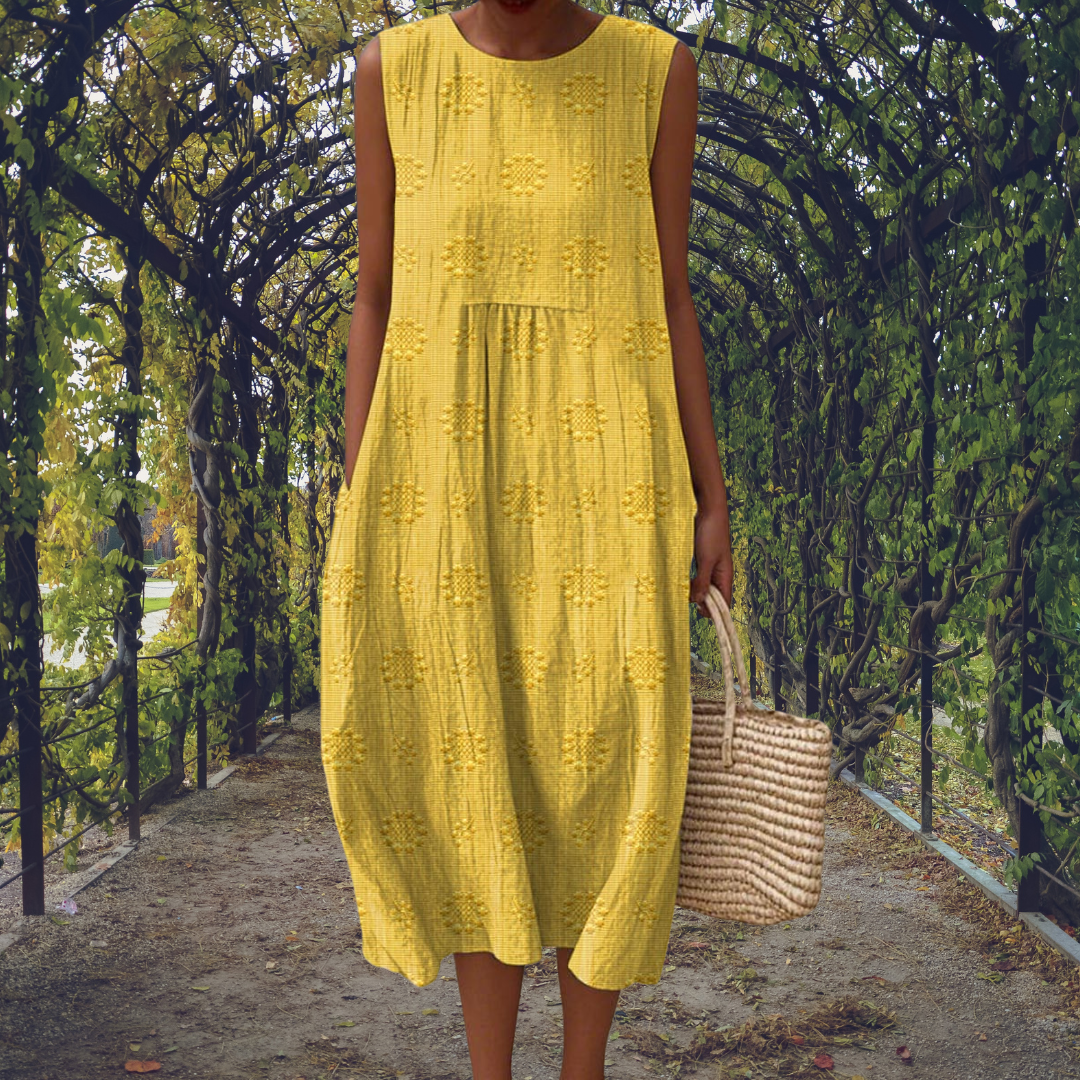 Colette - Women's Sleeveless Midi Dress in a Relaxed Fit - photo 3