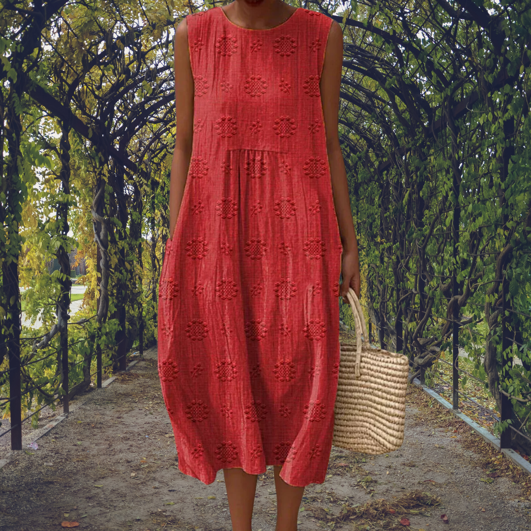 Colette - Women's Sleeveless Midi Dress in a Relaxed Fit - photo 5