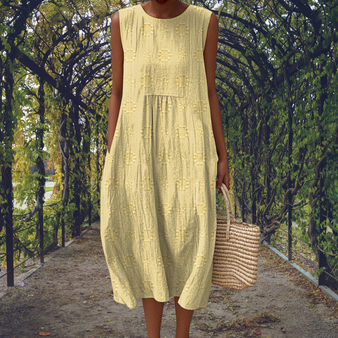 Colette - Women's Sleeveless Midi Dress in a Relaxed Fit - photo 7
