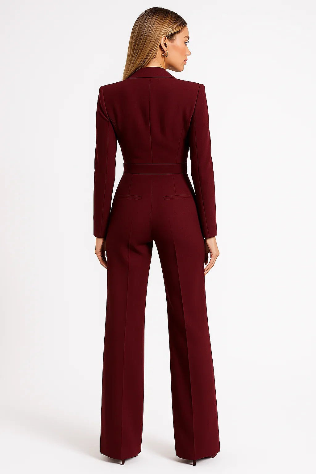 Fiona - V-neck wide-leg women's jumpsuit - photo 4