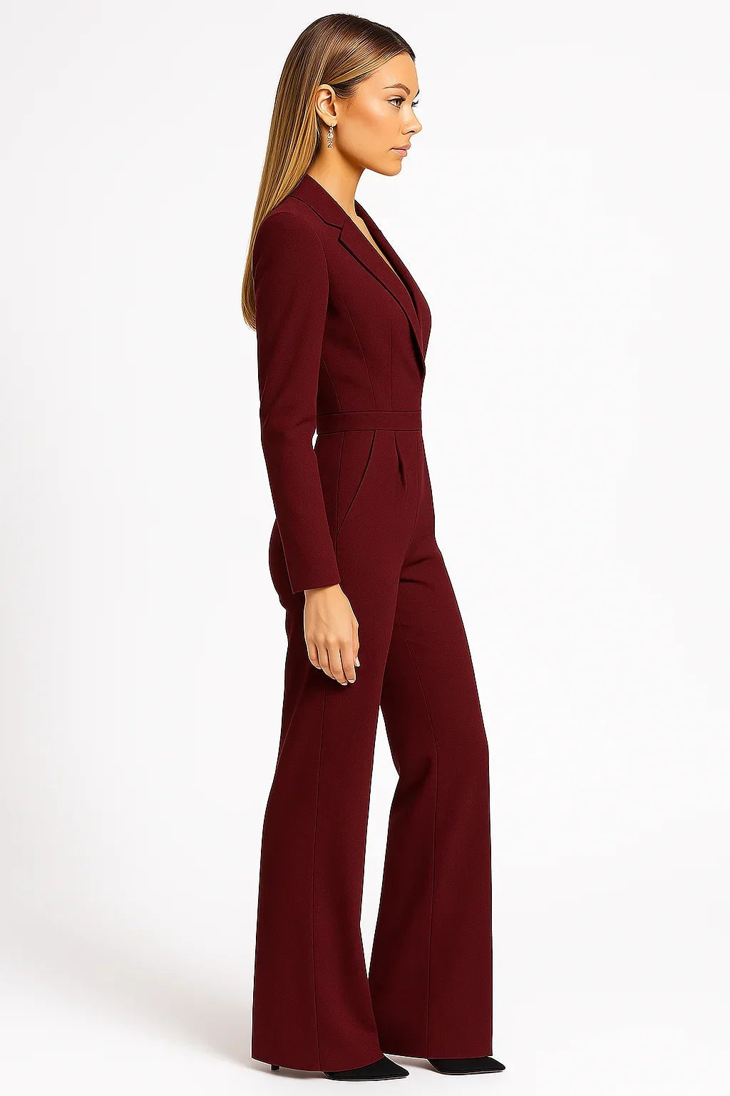 Fiona - V-neck wide-leg women's jumpsuit - photo 5