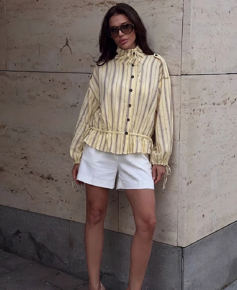 Courtney - Women's Jacket with Stripe and Collar - photo 2