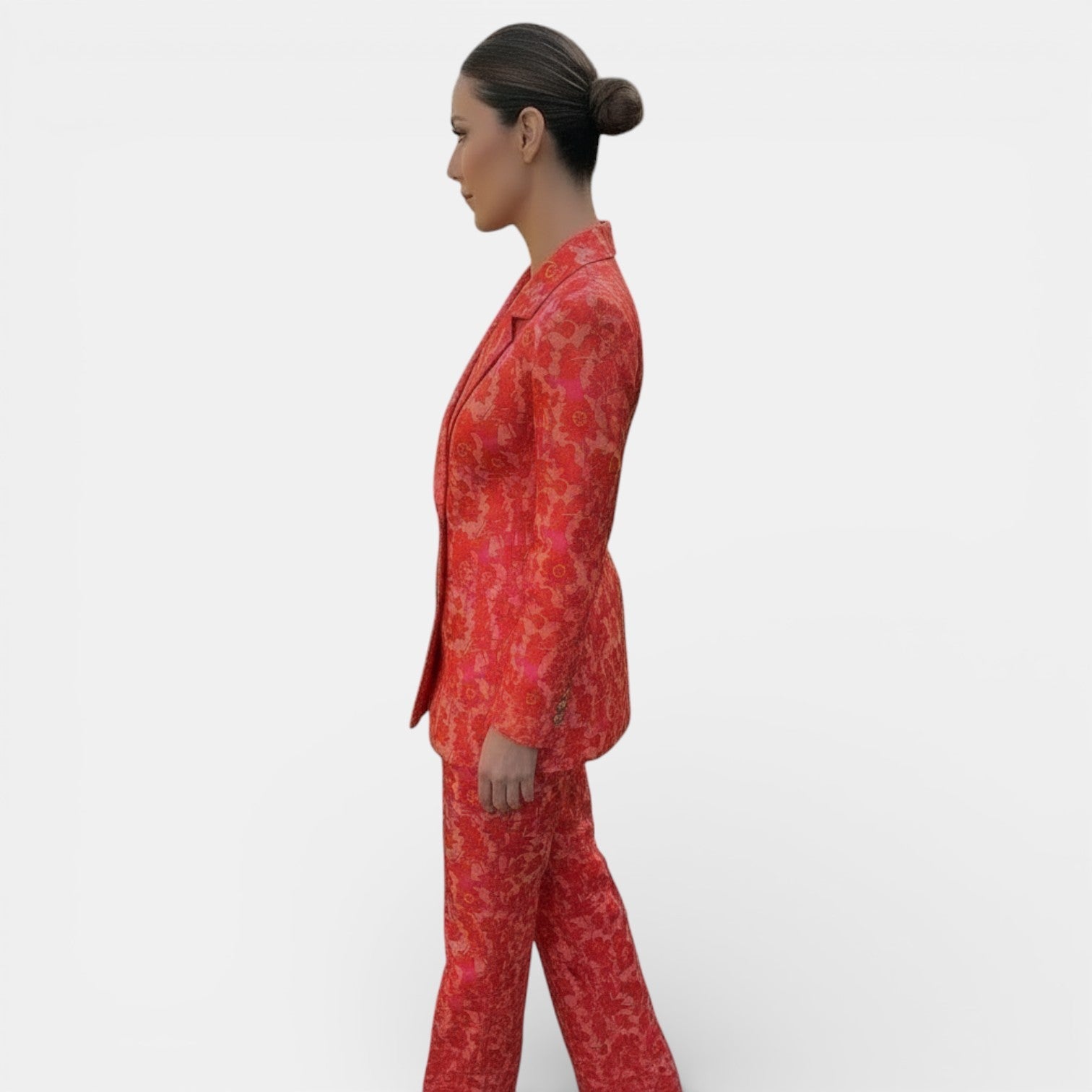 Women's Jacquard High-Waisted Wide Leg Set - photo 14
