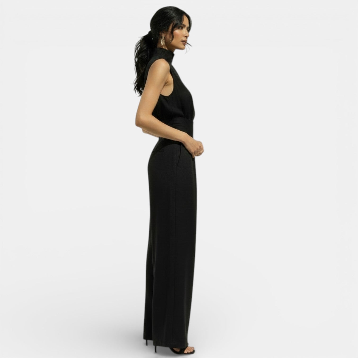 Women's Sleeveless High Neck Wide Leg Set - photo 6