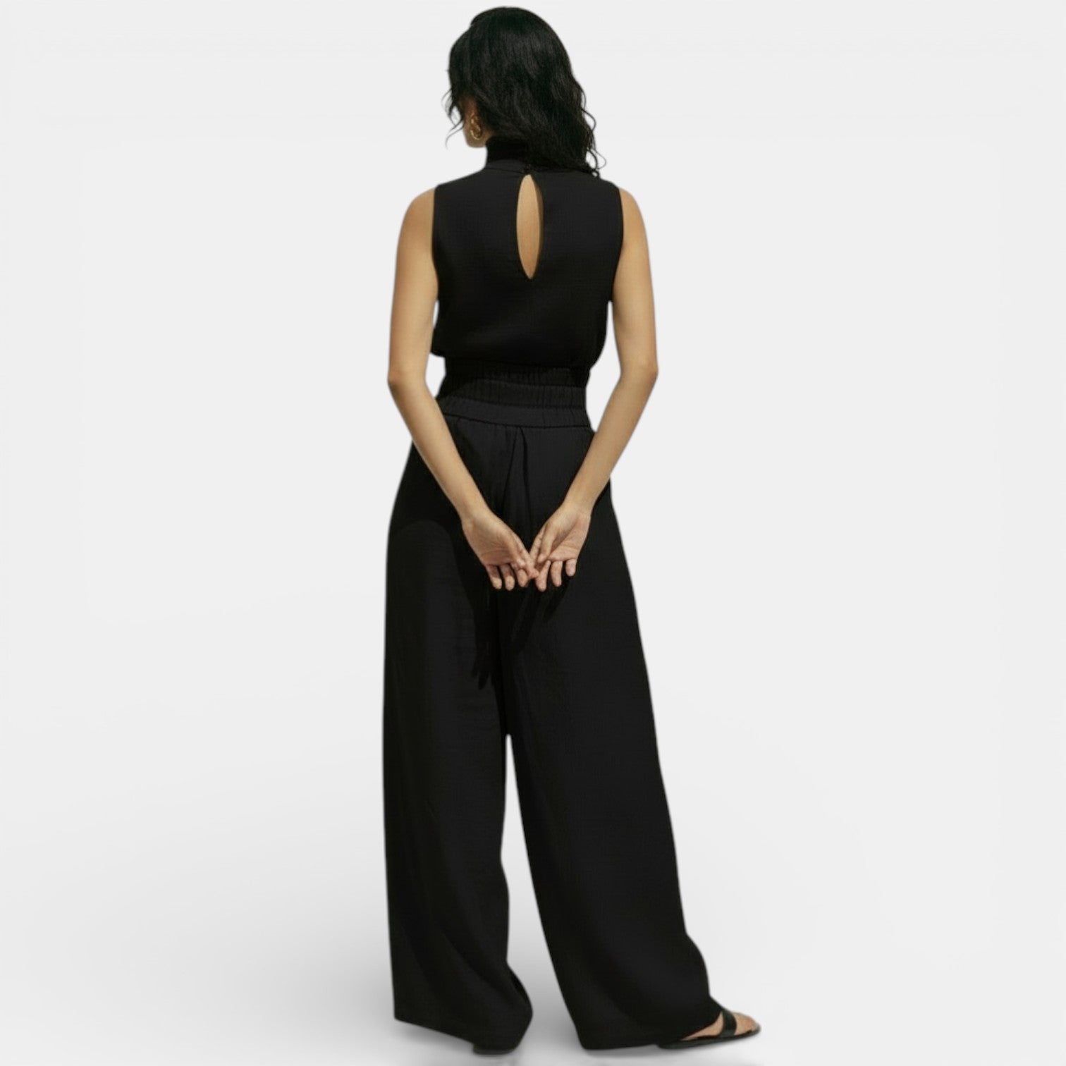 Women's Sleeveless High Neck Wide Leg Set - photo 7