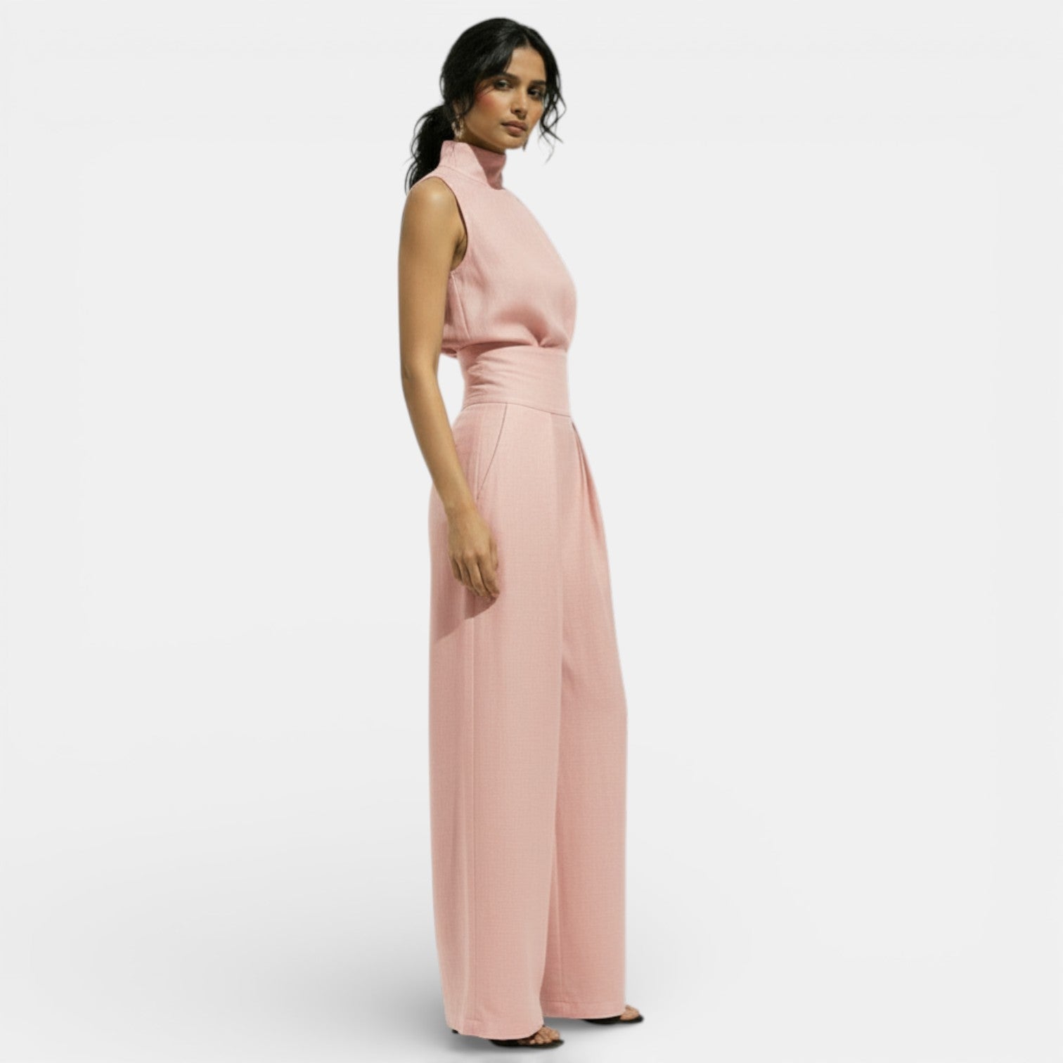 Women's Sleeveless High Neck Wide Leg Set - photo 10