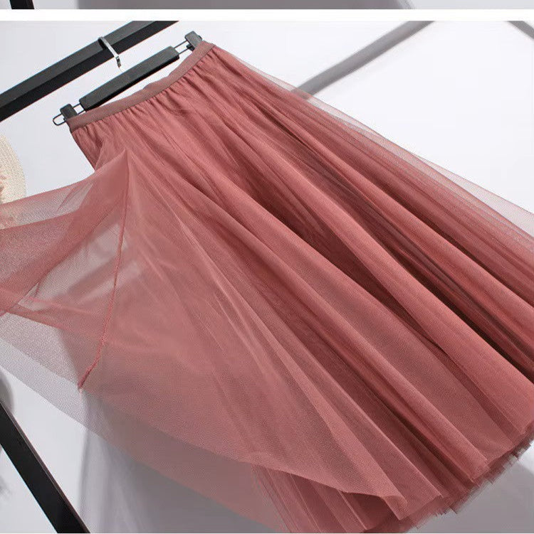 Cecilia - Women's Long Tulle Skirt with a High Waist