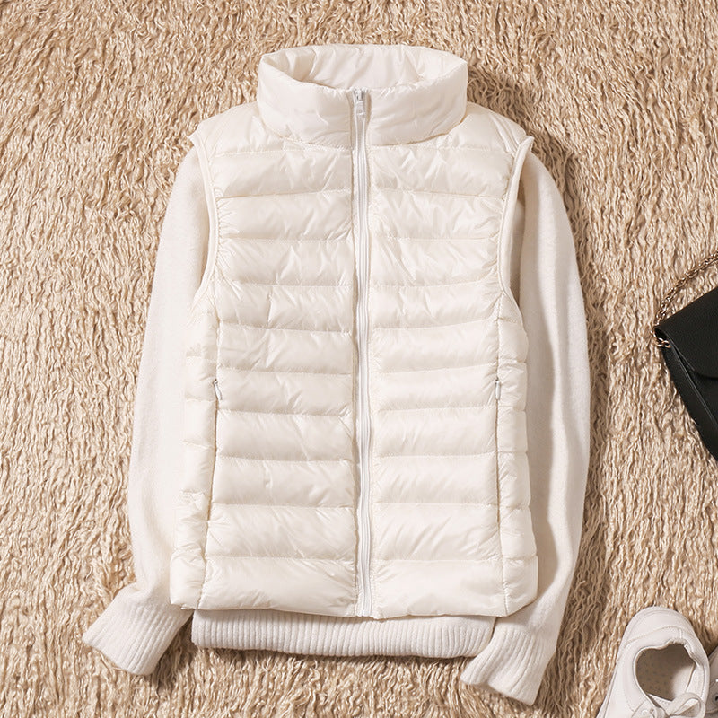 Demelza - Women's Cardigan with Pleats and Sleeveless Cut - photo 12