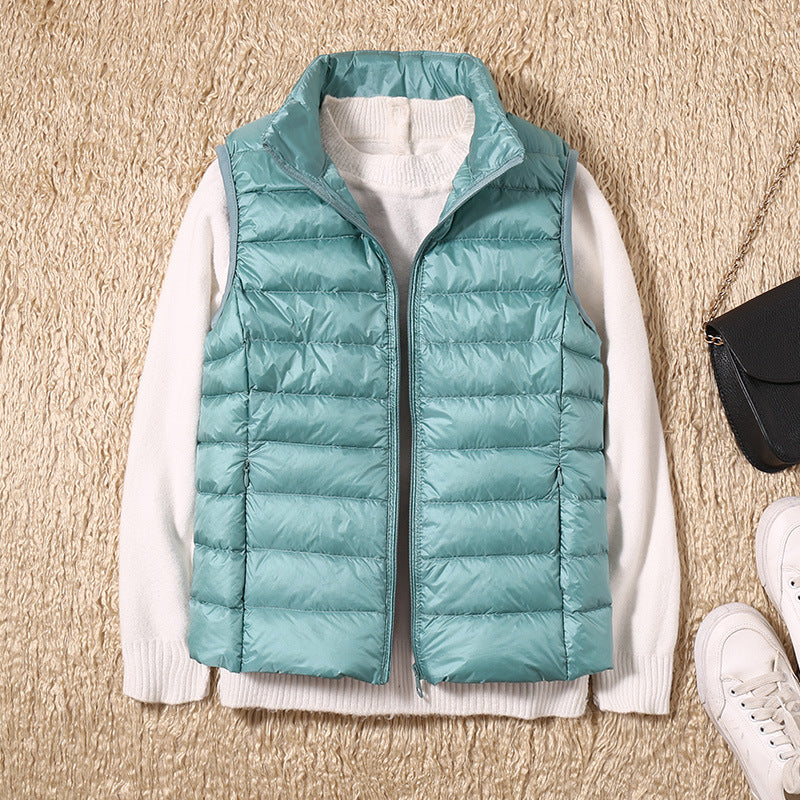 Demelza - Women's Cardigan with Pleats and Sleeveless Cut - photo 7
