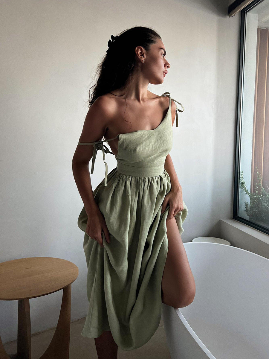 Domitilla - Women's Midi Dress with V-Neck - photo 17