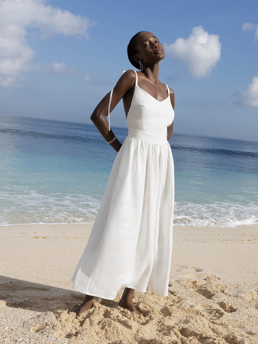 Domitilla - Women's Midi Dress with V-Neck - photo 18