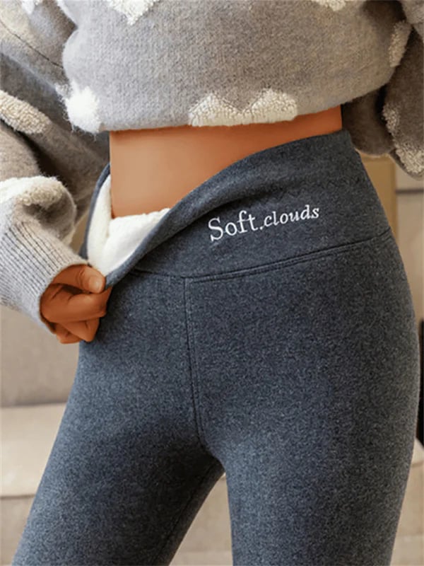 Dorette - Women's Fleece-Lined Leggings with High Waist - photo 1