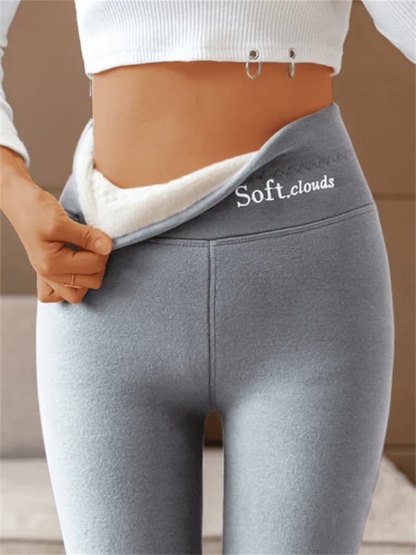 Dorette - Women's Fleece-Lined Leggings with High Waist - photo 3