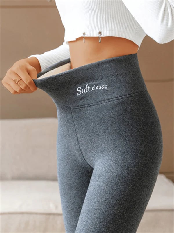 Dorette - Women's Fleece-Lined Leggings with High Waist - photo 4