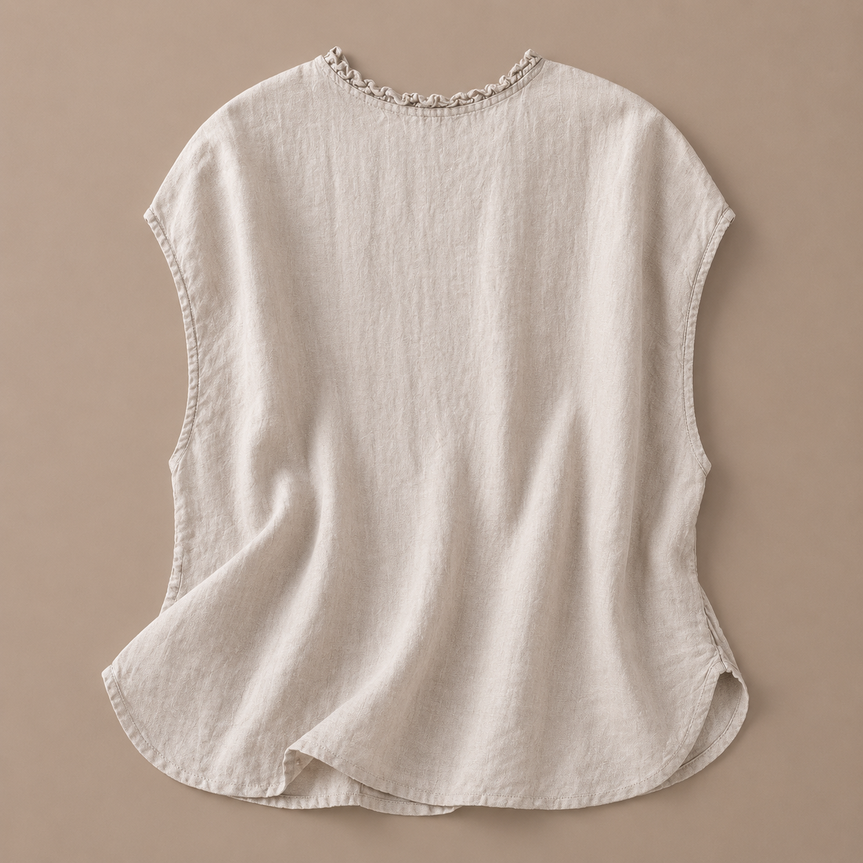 Dot - Women's Embroidered Blouse with Ruffled Neckline - photo 3