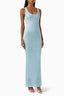 Eva | Women's Elegant Sequin Maxi Dress in Light Blue