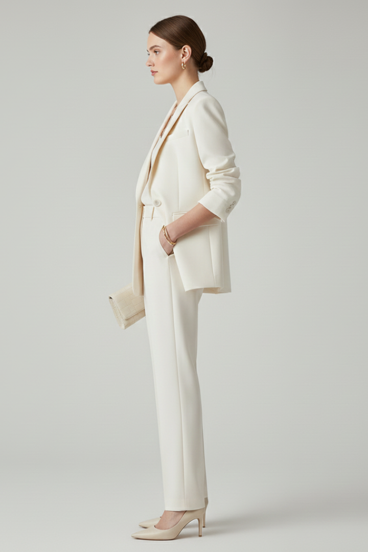 Effie - Women's Blazer and Straight-Leg Trousers Suit Set - photo 3
