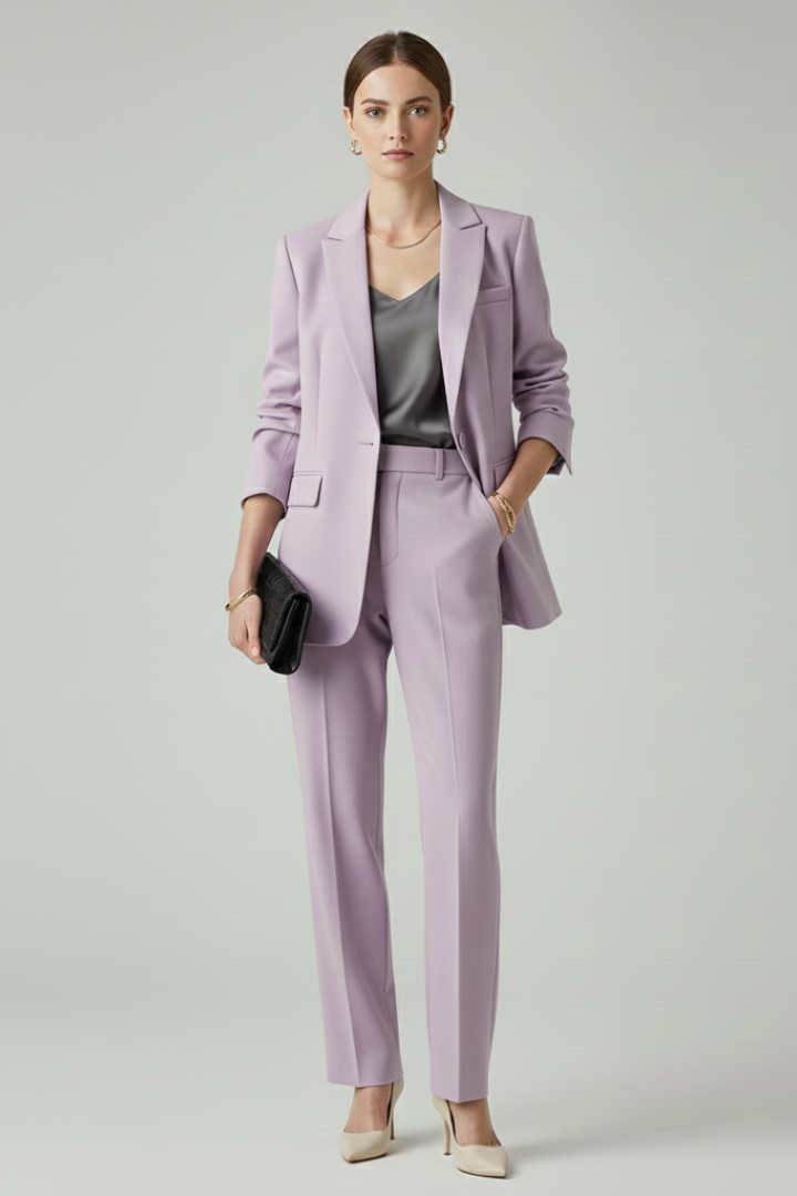 Effie - Women's Blazer and Straight-Leg Trousers Suit Set - photo 6