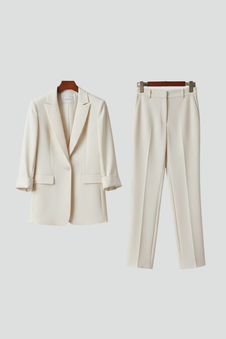 Effie - Women's Blazer and Straight-Leg Trousers Suit Set - photo 9