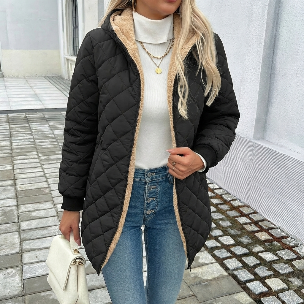Eleanor - Women's Longline Jacket with a Quilted Finish - photo 2