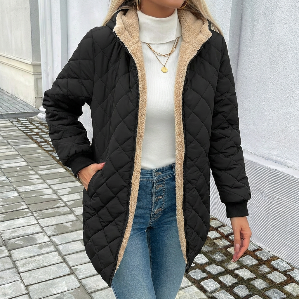Eleanor - Women's Longline Jacket with a Quilted Finish - photo 3